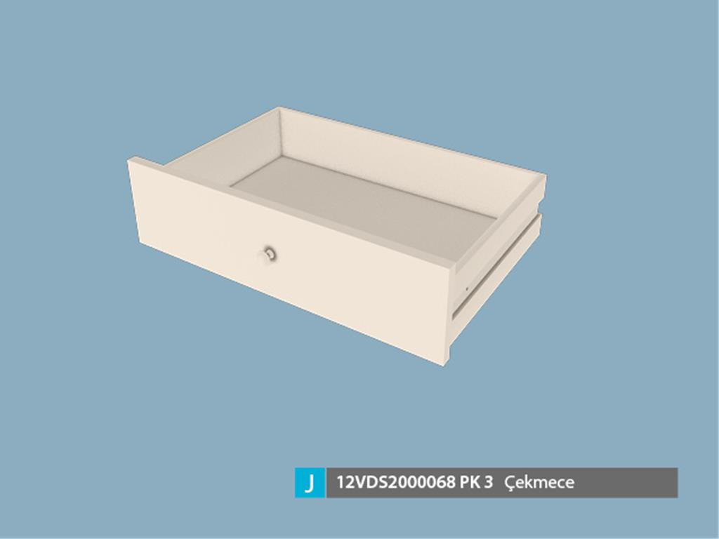 12VDS2000068OPOP, T. MASASI MONTELİ ÇEKMECE/ OPAK BEYAZ
