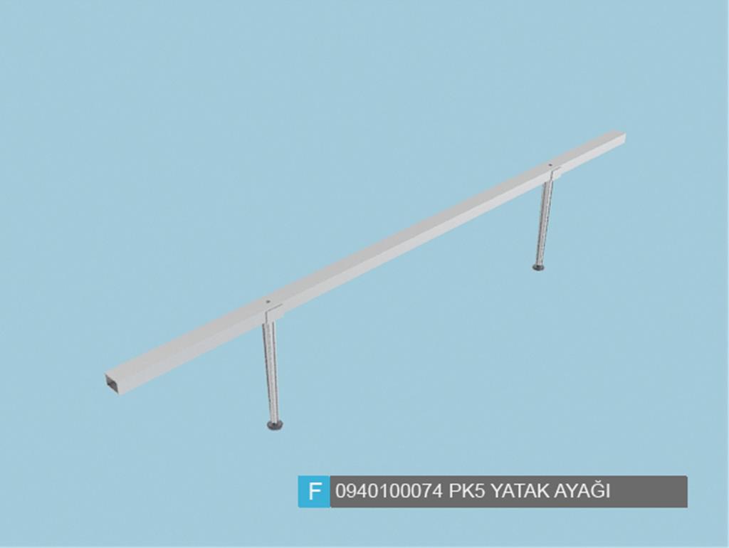 0940100074, 160'LIK KARYOLA YATAK METAL PK  3 LÜ