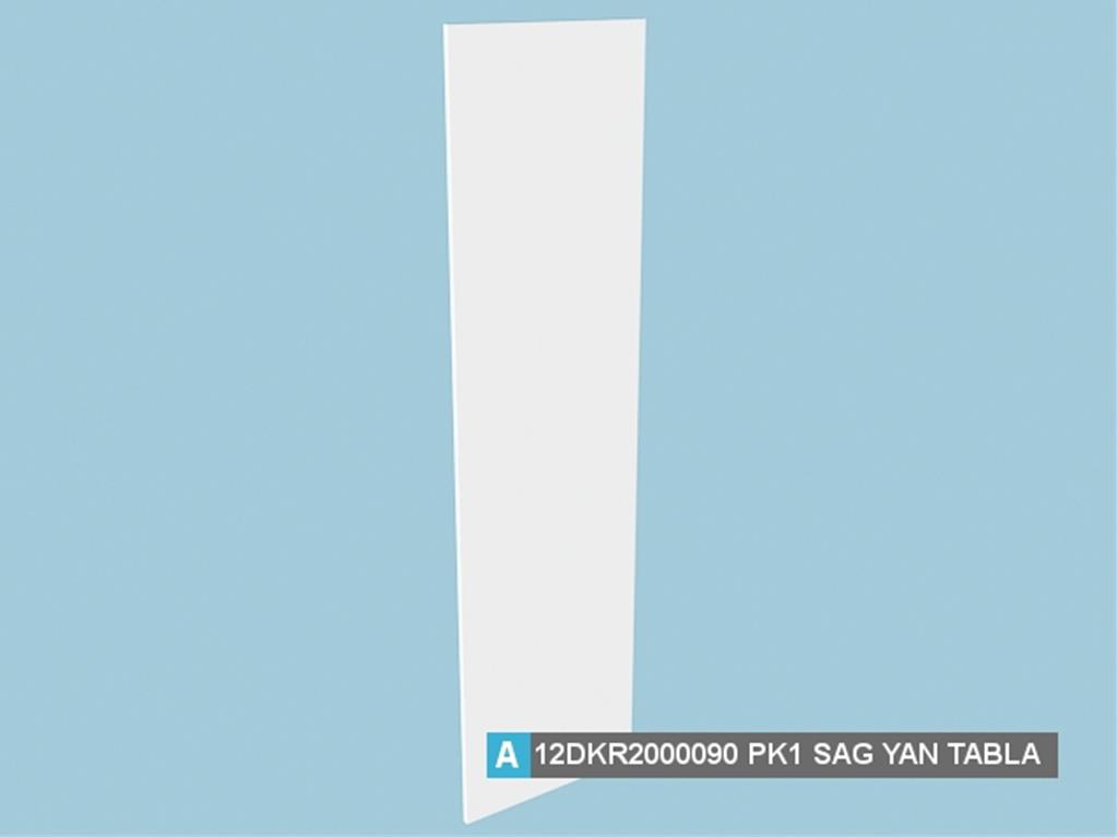 12DKR2000090AWAW, SAG YAN TABLA HG.BEYAZ
