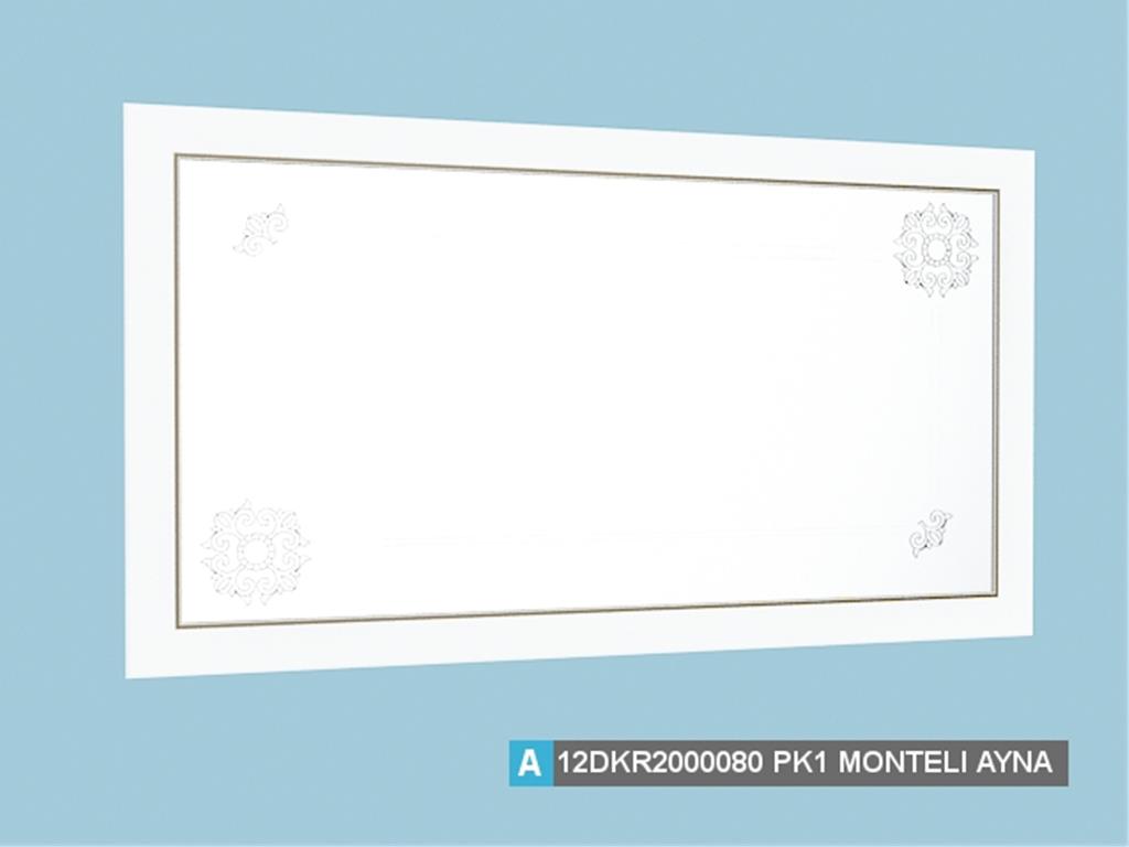 12DKR2000080AWAW, T.AYNASI MONTELİ AYNA HG.BEYAZ (EN)