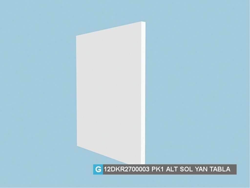 12DKR2700003AWAW, VİT/GÜMÜŞLÜK ALT SOL YAN TABLA/HG.BEYAZ