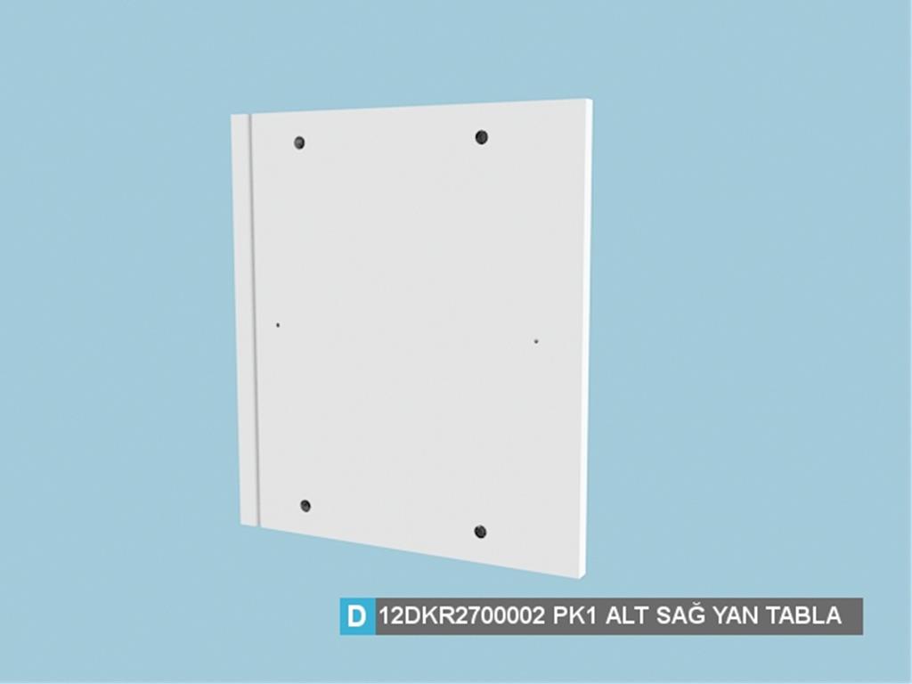 12DKR2700002AWAW, VİT/GÜMÜŞLÜK ALT SAG YAN TABLA/HG.BEYAZ