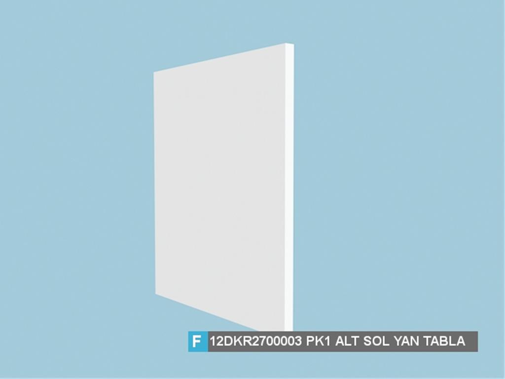 12DKR2700003AWAW, VİT/GÜMÜŞLÜK ALT SOL YAN TABLA/HG.BEYAZ