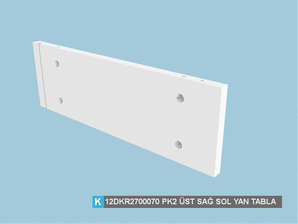 12DKR2700070AWAW, PLAZMA ÜST SAG SOL YAN TABLA/HG.BEYAZ
