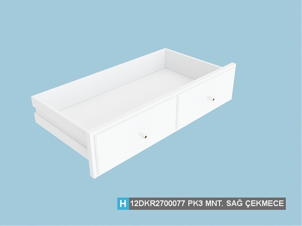 12DKR2700077AWAW, PLAZMA MONTELİ SAG  ÇEKMECE /HG. BEYAZ