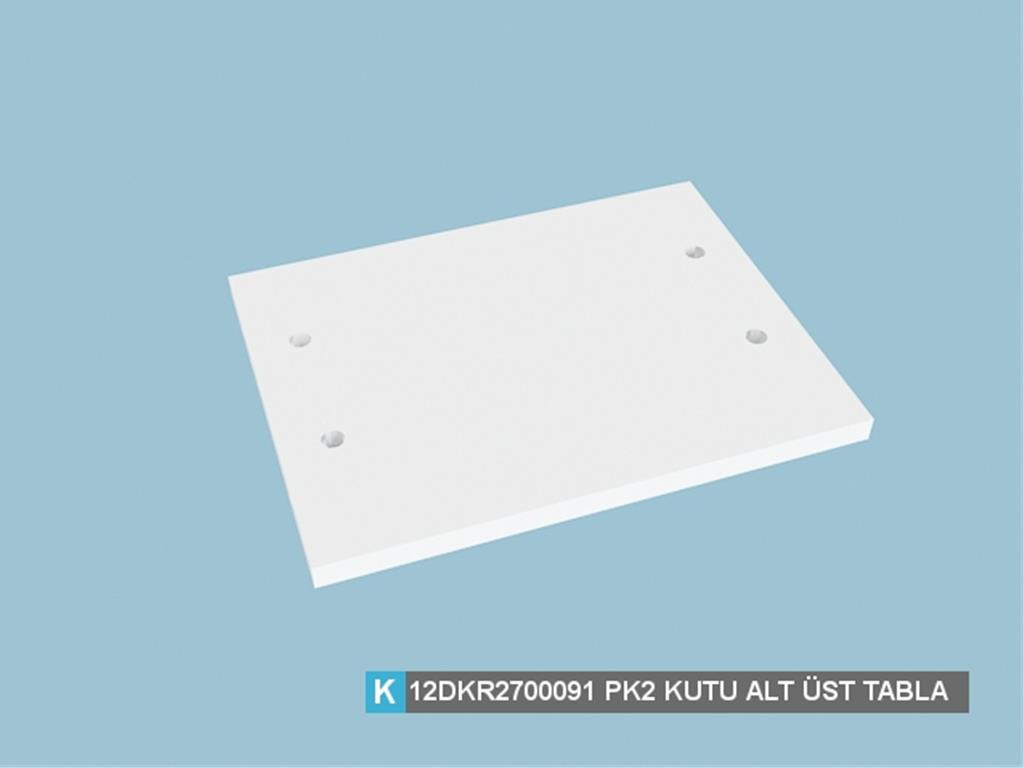 12DKR2700091AWAW, YAN ÜNİTE KUTU ALT ÜST TABLA/HG BEYAZ
