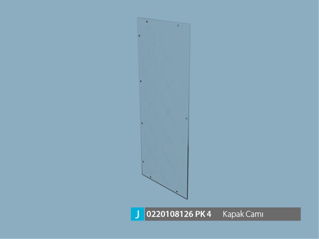 0220108126, CAM D. BASKILI KAPAK VİT.GÜM. VELLA (EN)