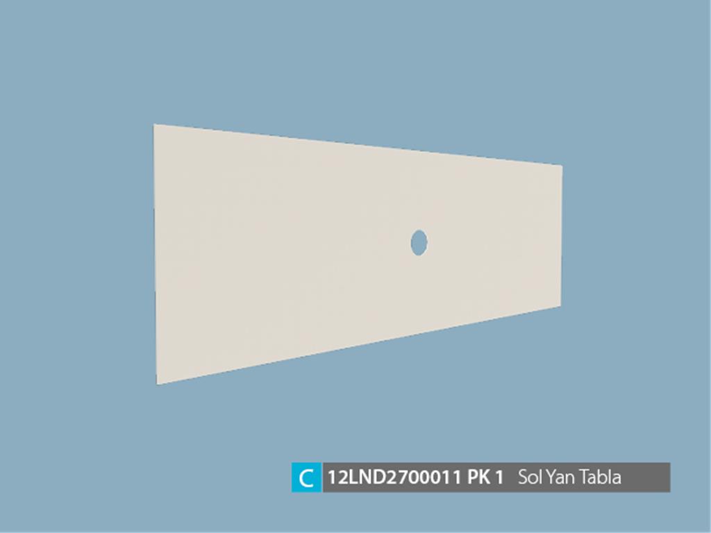 12LND2700011OPOP, SOL YAN TABLA/OPAK BEYAZ