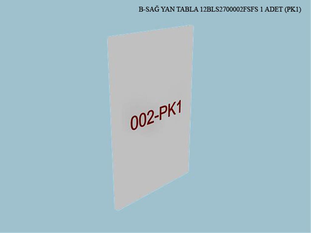 12BLS2700002FSFS, SAĞ YAN TABLA/FİLDİŞİ