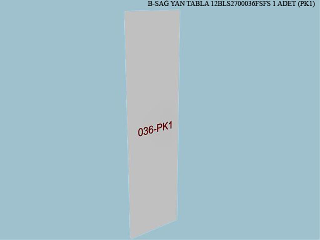 12BLS2700036FSFS, SAĞ YAN TABLA/FİLDİŞİ