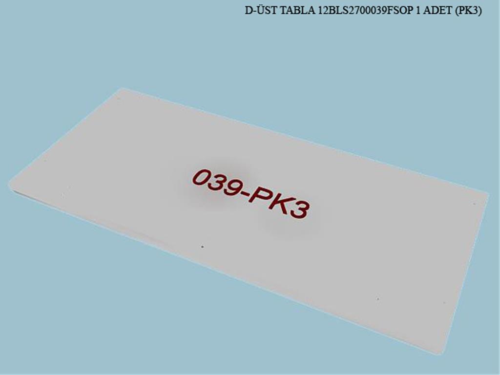12BLS2700039FSOP, MONTELİ ÜST TABLA/FİLDİŞİ-OPAK BEYAZ