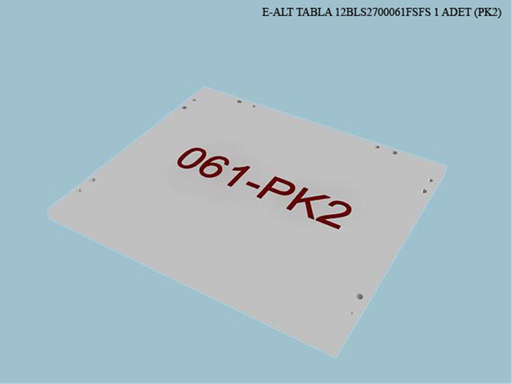 12BLS2700061FSFS, ALT TABLA/FİLDİŞİ