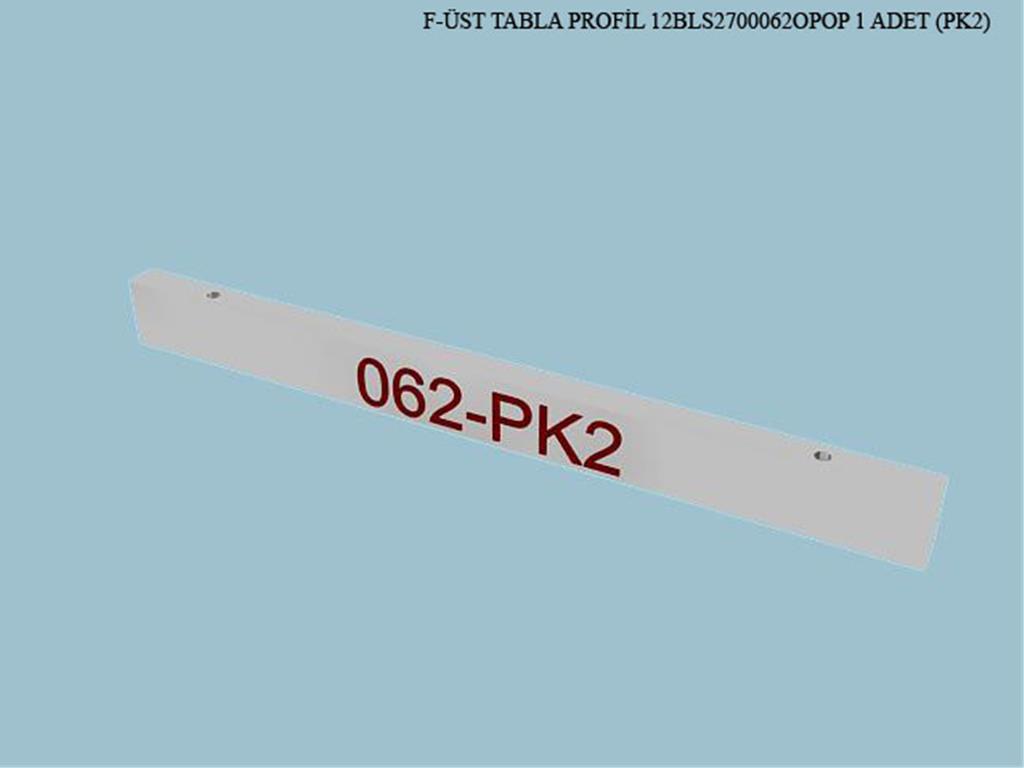 12BLS2700062OPOP, ÜST TABLA PROFİL/OPAK BEYAZ